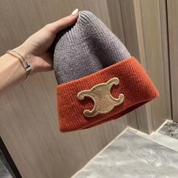 Knitted Cap Beanie Hat Classic Designer Womens Rabbit Hair Fashion Official Website Synchronized Man and Womans Thickeded for