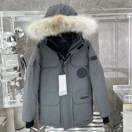 Down Men Women Fashion Trend Fur Parkas Lovers Thickened Warmth Feather Waterproof Warm Outdoor Coat Black Grey