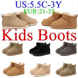 детские австралийские сапоги, пинетки для малышей, классические ультра мини-сапоги, теплая обувь, обувь для девочек, детские кроссовки, детские молодежные дизайнерские снежные младенцы, США 5,5C-3Y