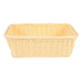 Dinnerware Sets Bread Basket Home Storage Fruit Laundry Woven Imitation Rattan Baskets Wicker Tabletop Sundries