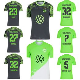 Club Team VfL Wolfsburg Soccer 23 Jonas Wind Jersey 23/24 FC 32 Mattias Svanberg 1 Koen Casteels 16 Jakub Kaminski 21 Joakim Maehle 19 Lovro Majer Football Shirt Kits