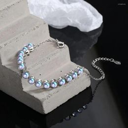 Link Bracelets Moonstone Stone Beads For Women Crystal Bead Bracelet Shiny Adjustable Bangles Female Jewelry Gifts High Quality