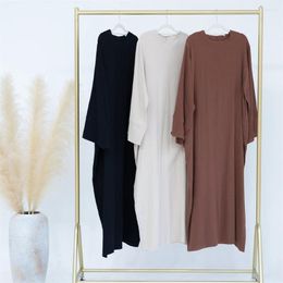 Ethnic Clothing Plain Abaya Modest Casual Prayer Muslim Women Long Maxi Dress Kaftan Dubai Arab Islamic Eid Ramadan Robe Jalabiya Vestidos