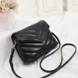 Designer luxury handbags purses square fat chain bags real leather bag women shoulder bags high quality Flapbag black bag mini bag m7802