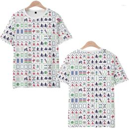 Men's T Shirts China Mahjong 3D Print Shirt Women Men Summer Fashion O-neck Short Sleeve Funny Tshirt Graphic Tees Streetwear Harajuku Tops