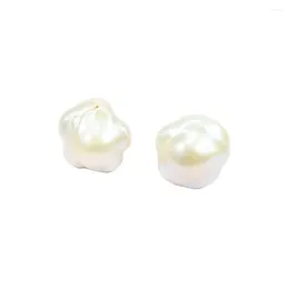 Dangle Earrings GuaiGuai Jewellery White Keshi Pearl Flower 18K Yellow Gold Plated Silver Ear Stud Handmade Simple Women Gift