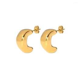 Stud Earrings 1 Pair C-shape Fashion Festival Holiday Birthday Party Wedding Bridal Decoration Ear Jewellery For Ladies