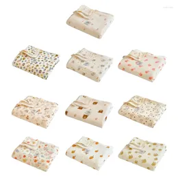 Blankets Born Babies Shower Gift Wrapping Blanket Cotton Swaddles 4-layers D5QA