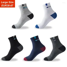Men's Socks 5 Pairs Breathable Bamboo Fibre Light Business Absorb Sweat Deodorant Men Tube Ankle Nonslip For Spring Summer And Autumn