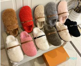 Slippers Boots Mule Shearling Covered Footbed and Treaded Rubber Outsole Wool Slippers Sneakers Size 35-41