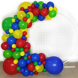 107Pcslot Circus Carnival Balloons Garland Blue Green Red Yellow Balloons Arch for Kids Baby Shower Birthday Party Decorations X04778450
