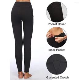 Yoga Outfits Women With Pockets Leggings Fitness Seamless Tummy Pants High Waist Workout Trousers Slim Gym Sportswear Drop