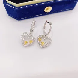 Stud Earrings YM2023 Fine Jewelry Solid 18K Gold Nature Yellow Diamonds 0.259ct Female Studs For Women Holiday's Presents