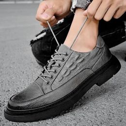 Dress Shoes Spring And Autumn Men's 2023 Business Formal Wear Casual Black Leather Sports Board Work Fashion Sho