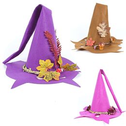 Halloween Hats Are Funny And Cute For Kids And Adults Halloween Easter Witch Ghost Festival Party Magician Small Pointed Hat Felt Hat Witch Pointed Hat