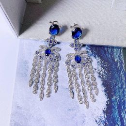 Dangle Earrings Fashion Teardrop Fringed Korean Romance Wedding Luxury Glitter Long Jewellery