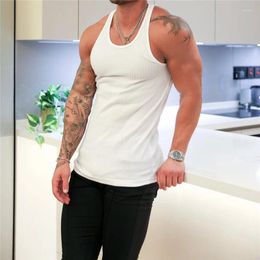 Racing Jackets Men Fitness Gym Tank Top Sleeveless Shirt Male Exercise Sports Vest Black Undershirt Gyms Train Clothing