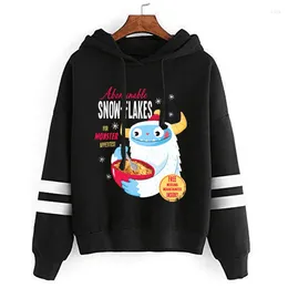 Women's Hoodies Snowflakes Monster Pullover Fleece Sweatshirt Women Hooded Sweatshirts Harajuku Fashion Hoody Trend Oversized