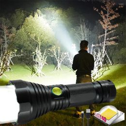 Flashlights Torches 40000 LM Super Powerful LED SST40 Tactical Torch 4 Modes USB Rechargeable Lamp Waterproof Lantern Uses 26650