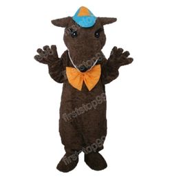 Halloween Brown Hairy Beast Mascot Costume Top Quality Cartoon Anime theme character Adults Size Christmas Party Outdoor Advertising Outfit Suit