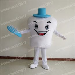 Halloween Tooth Mascot Costume Top Quality Cartoon Character Outfits Suit Unisex Adults Outfit Birthday Christmas Carnival Fancy Dress