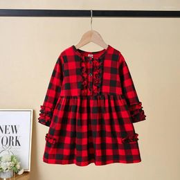 Girl Dresses Toddler Baby Plaid Christmas Dress?Long Sleeve Princess Party Playwear?Ideal For Mother's Day Father's