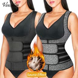 Womens Shapers Waist Trainer Corset Sauna Sweat Suit Slimming Body Shaper Vest Weight Loss Compression Belly Trimmer Shapewear 231021
