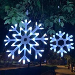 Strings Christmas Tree Snowflakes Hanging String Lights Outdoor Fairy Light Garland Garden Sphere For Patio Decor