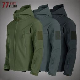 Men's Jackets Military Shark Skin Soft Shell Jackets Men Tactical Windproof Waterproof jacket men Army Combat Jackets Mens Hooded Bomber Coats 231021