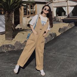 Women's Pants Wide Leg Cargo Strap Jumpsuit 2023 Spring Summer Women Streetwear Hip Hop Loose Casual Bib Braces Overalls Trousers 0017