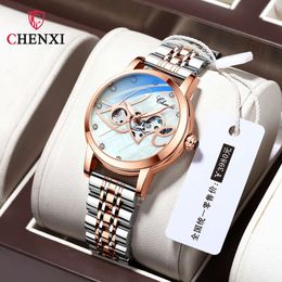 CHENXI Luminous Watch Women Watches Ladies Stainless Steel Bracelet Wristwatch Female Waterproof Clock Relogio Feminino