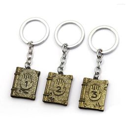 Keychains Jewellery Gravity Keychain Dipper Diary Journal 3 Metal Mystery Book Key Chain Ring Llaveros Chaveiro Chlidrens Gift Porte