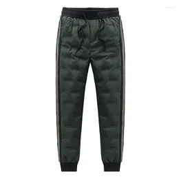 Men's Pants Male Thick Warm Down 2023 Winter Duck Padded Big Size 5XL Jogger Windproof Feather Padding Trouser Men