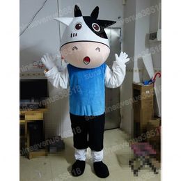 Halloween Cow Mascot Costume High Quality Cartoon theme character Carnival Adults Size Christmas Birthday Party Fancy Outfit