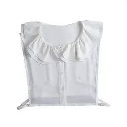 Bow Ties 2023 Beautiful Girls' Layered Petal Cute Chiffon Shirt Fake Collar