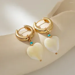 Dangle Earrings Arrive Fashion Milky White Heart-shaped Love Pendant Exquisite Personality Simple Charm For Women Jewellery Gifts