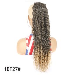 16inch 22inch Curly Hair Ponytail Synthetic Hair Extensions Draw Rope Ponytails 1BTBUG# 18C# 1BT27#