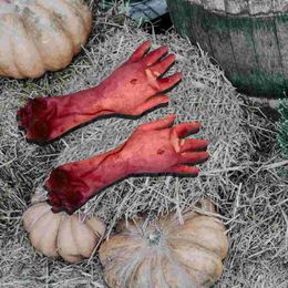 Garden Decorations Fake Hands Halloween Broken Props Arm Hallowen Ornament Tools Party Haunted House Prank Supplies