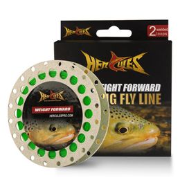 Braid Line HERCULES 100FT Fly Fishing Floating Weight Forward 5wt6wt7wt8wt with Double Welded Loop 231023