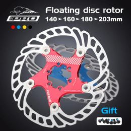Bike Groupsets IIIPRO Bicycle 140 160 180 203mm Disc Brake Rotor Floating Thickening Anodized Quick Cooling Ultra-light Disc 231023