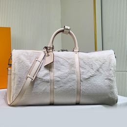 Puffy Keepall 50 Luggage Bag Winter Handbags Purse Zipper Closure Large Capacity Pockets Silver Hardware M23108 Men Travel Crossbody Bags