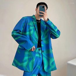 Men's Suits Blazer Gambar Jalanan Personalisasi Musim Gugur Untuk Pria Mantel Setelan Korea Temperamen Baru Jaket Dada Tunggal Coat Men