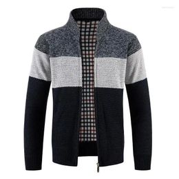 Men's Sweaters High Quality Cardigan Sweater Thickened Coat Korean Version Fashion Colored Knitted Tops SM1053