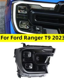 Full LED Headlights For Ford Ranger T9 2023 LED Daytime Lights Front Lamp LED Headlight Turn Signal Light Accessories