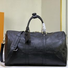 Designer Luggage Bag 45CM Large Capacity Travel Handbag Tote Women's and Men's Genuine Leather Shoulder Fashion Bag Bottom Straddle Bag Fitness Bag