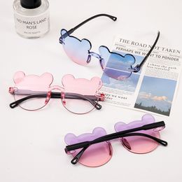 Children's glasses, sunglasses, sun protection glasses, girls and boys, trendy fashion, cute baby bear , sunshade glasses frames