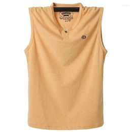Men's T Shirts Extra Size 4XL 5XL 6XL Summer Cotton Breathable Sports Vest Loose Waistcoat Fitness Sleeveless T-shirt