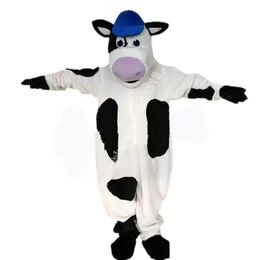 Halloween And White Cow Mascot Costume High Quality Cartoon theme character Carnival Adults Size Christmas Birthday Party Fancy Outfit