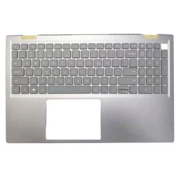 Original new Laptop Palm Rest&Keyboard For DELL Inspiron 15Pro 5510 Silver Upper Case Black Backlit US English 06P0TG 6POTG 460.0MZ05.0002