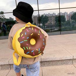 Handbags Kids Backpack Cute Cartoon Donut School Bag Kindergarten Round Shoulder Bookbag